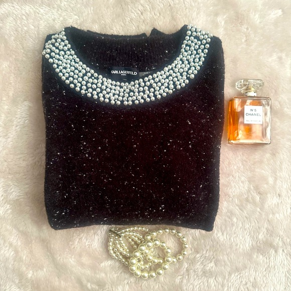 Karl Lagerfeld Pearl Sweater - Picture 4 of 16